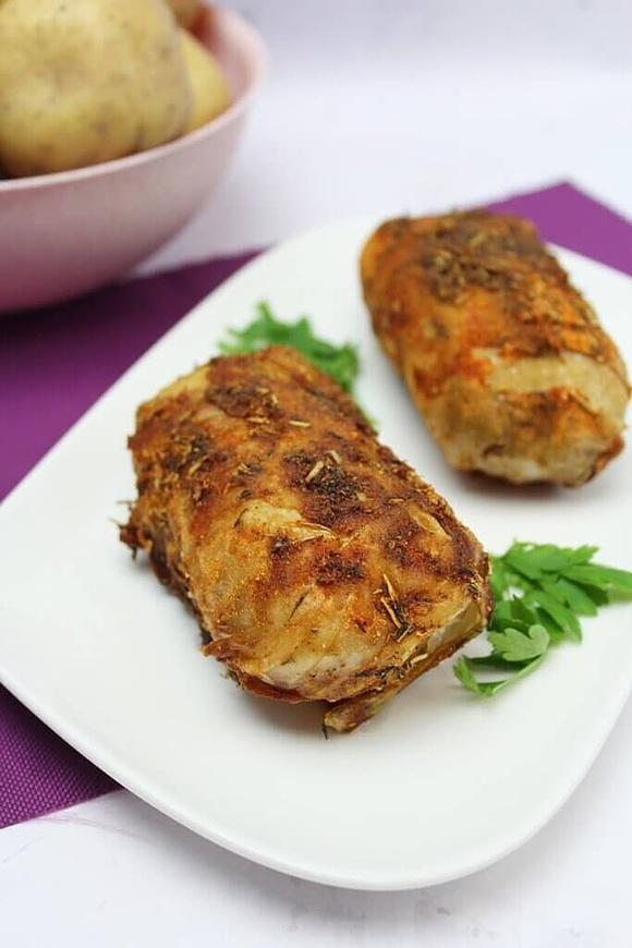 Wegańska pierś z kurczaka z seitana, tofu i fasoli