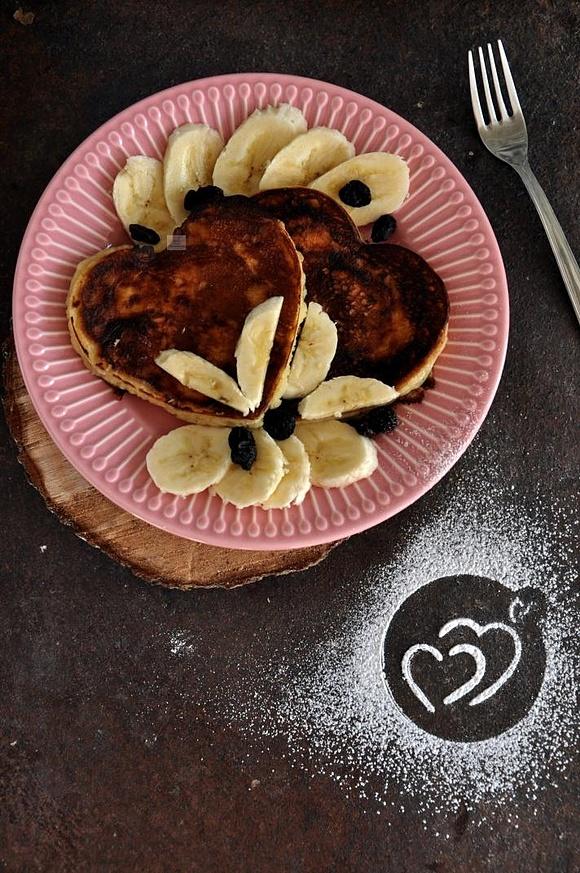 Walentynkowe pancakes