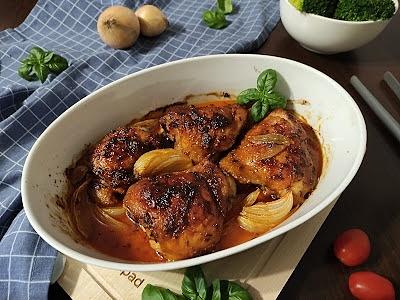 Udka pieczone z czerwoną pastą curry