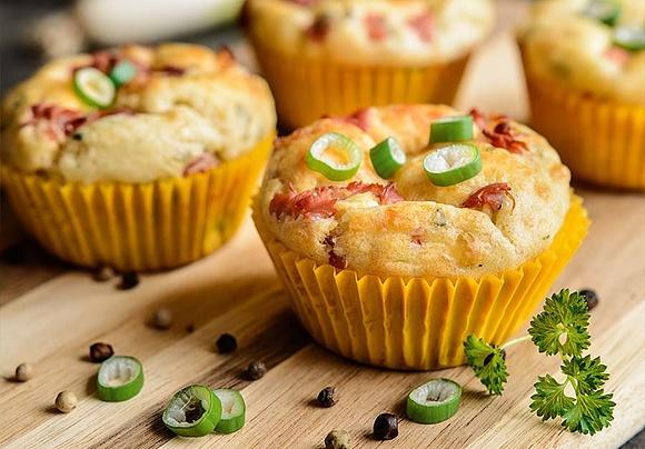 Muffinki z szynką i serem