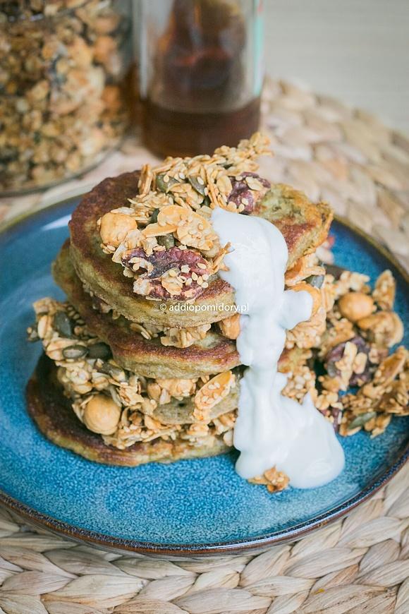 Oatmeal miso banana pancakes