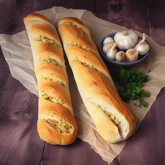 Bagietki czosnkowe bez jajek