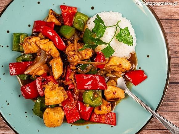Szybki kurczak z miodem i chili