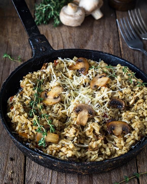 Risotto z grzybami i kurczakiem