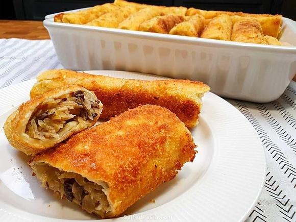 Krokiety z kapustą i grzybami