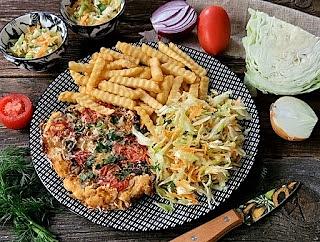 Kurczak zapiekany z pieczarkami i serem