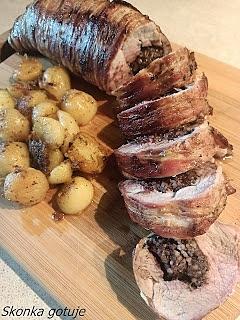 Polędwiczka wieprzowa nadziewana kaszanką - rolada