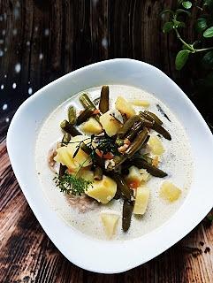 Zupa z fasolki szparagowej mrożonej