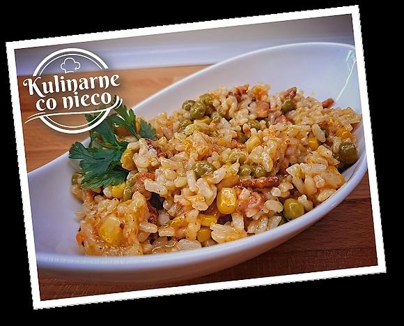 Risotto z boczkiem i warzywami