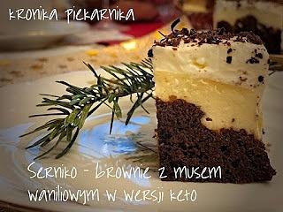 Serniko-Brownie z musem waniliowym w wersji keto