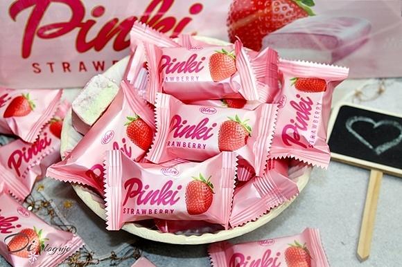 Pinki Strawberry cukierki truskawkowe od Vobro
