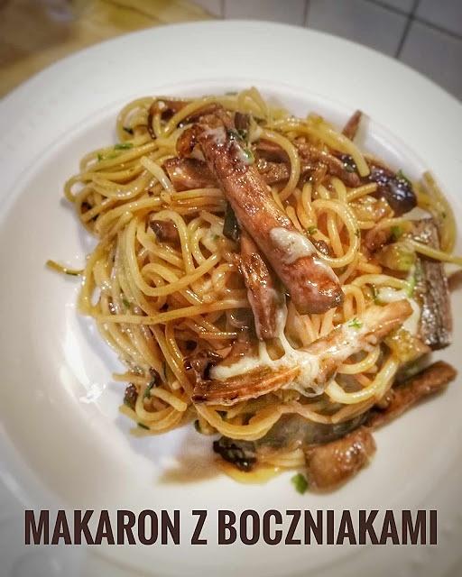 Makaron z boczniakami