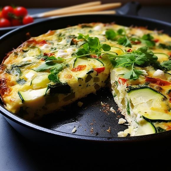 Frittata z warzywami i mozzarellą