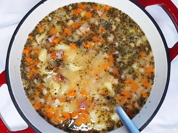 Grochówka zupa grochowa bezglutenowa mleczna łatwa w przygotowaniu