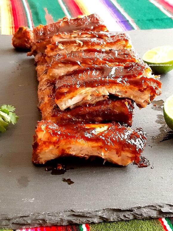Pieczone żeberka bbq