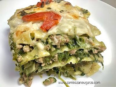 Lasagne z mięsem mielonym i szpinakiem