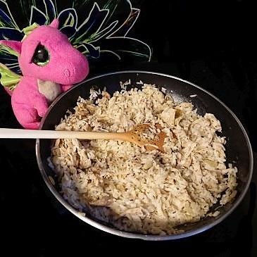 Risotto z mięsem z rosołu