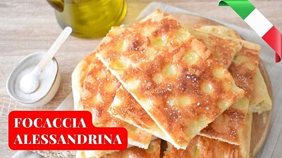 Włoska słodka focaccia alessandrina z Piemontu