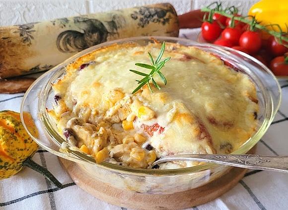 Zapiekanka ziemniaczana z kurczakiem
