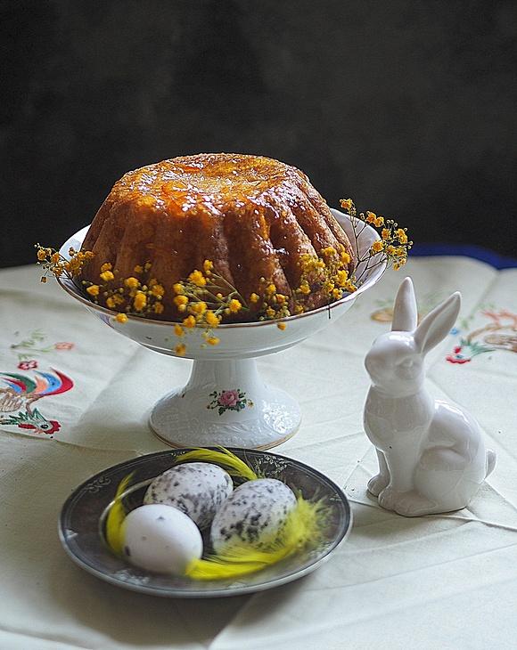 Babka cytrynowa z pomarańczową glazurą