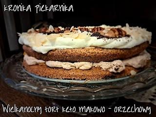 Wielkanocny tort keto makowo-orzechowy