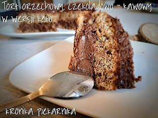Tort orzechowy czekoladowo kawowy w wersji keto