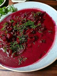 Zupa z młodej botwinki z koperkiem