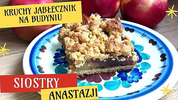 Kruchy jabłecznik na budyniu według Siostry Anastazji