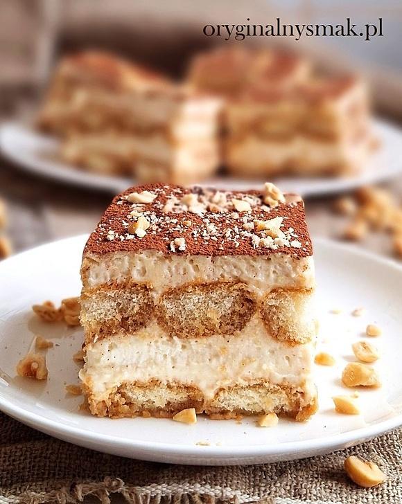 Tiramisù alla Nocciola - orzechowe tiramisu bez jajek, bez alkoholu