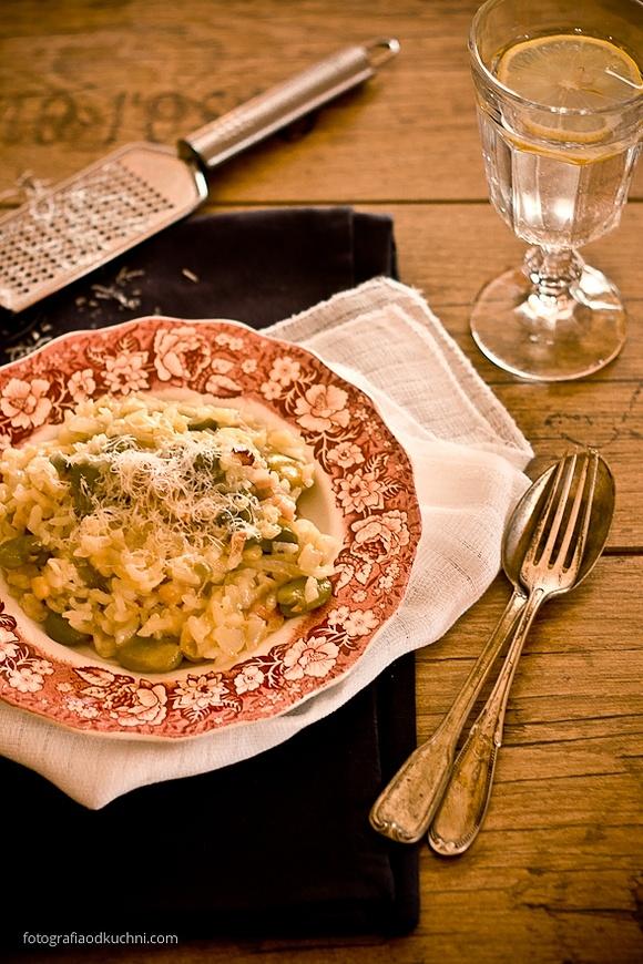 Letnie risotto z bobem