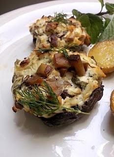 Dietetyczne pieczarki z aromatycznym farszem