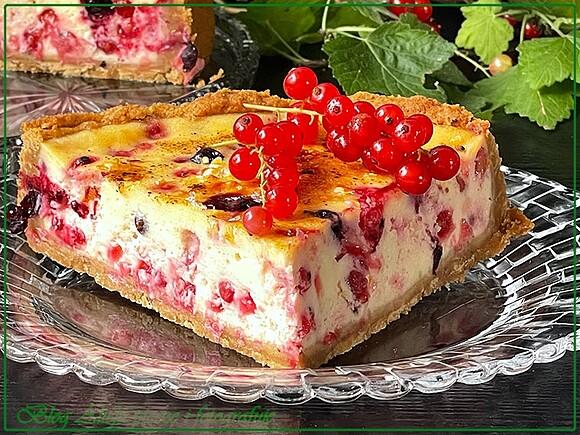 Tarta porzeczkowa z kremem brûlée