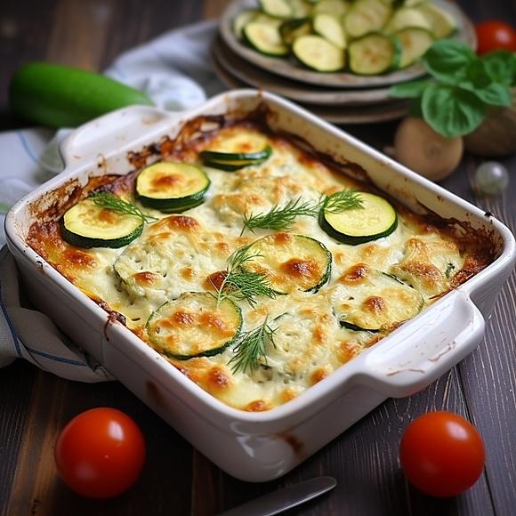 Cukinia pieczona z fetą