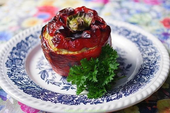 Papryka faszerowana ryżem i pieczarkami w airfryerze