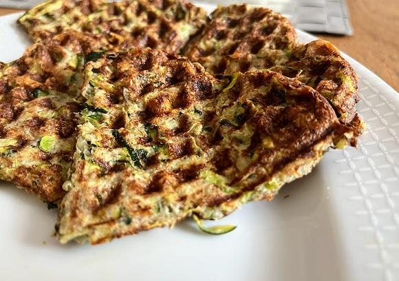 Cukiniowe gofro-placuszki na gofrownicę bez glutenu i laktozy