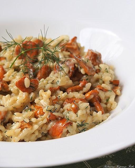 Risotto z kurkami i koperkiem