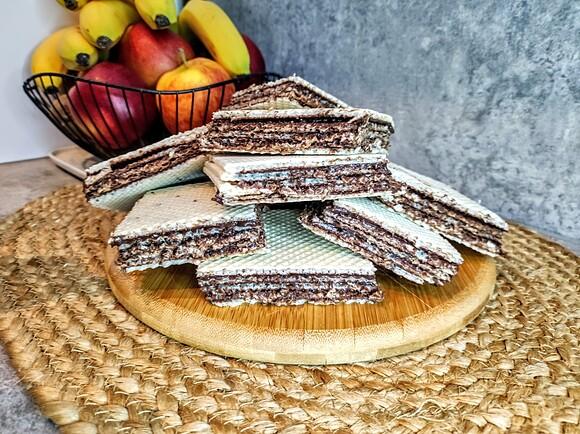Wafle kakaowe z mlekiem w proszku