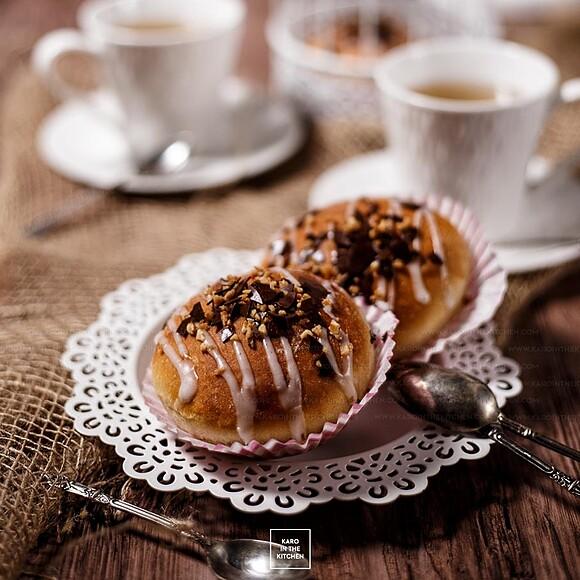 Lekkie drożdżowe pączki pieczone