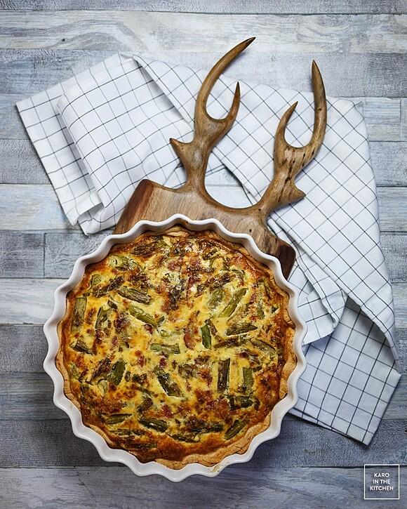 Quiche ze szparagami i czosnkiem niedźwiedzim