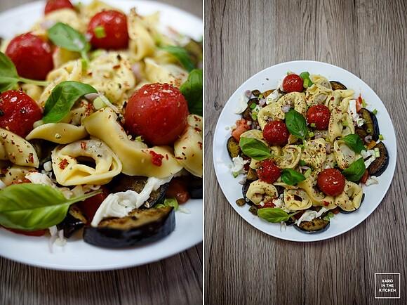 Tortellini alla Italiana sałatka na świeżych pomidorach