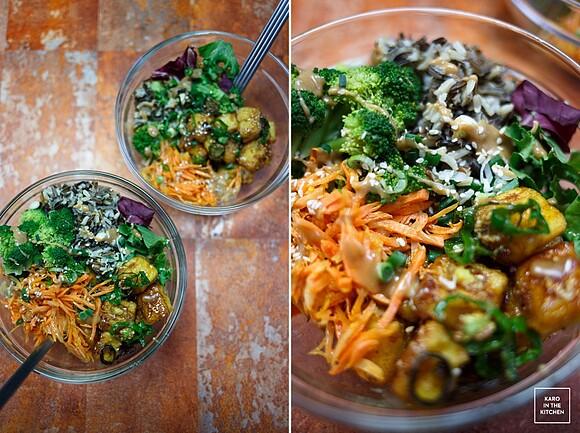 Buddha Bowl z tofu w sosie miod-sriracha