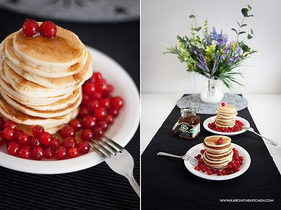 Puszyste pancakes z mlekiem i jogurtem
