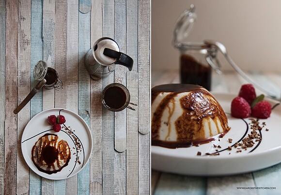 Panna cotta z kawowym sosem