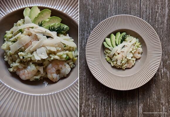 Risotto z krewetkami i awokado