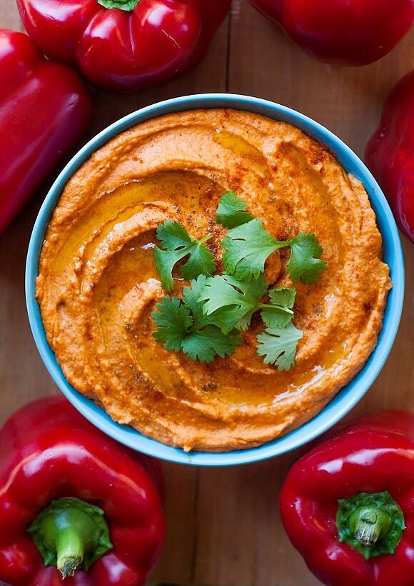 Hummus z pieczoną papryką