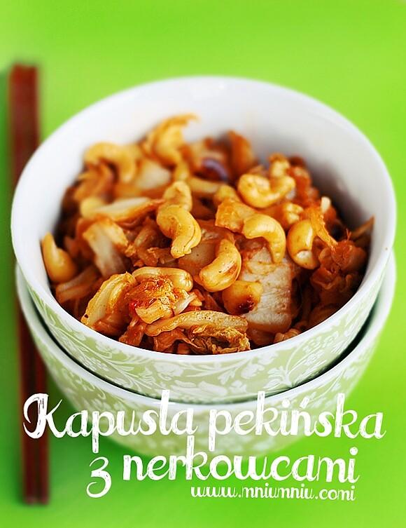 Smażona kapusta pekińska z nerkowcami