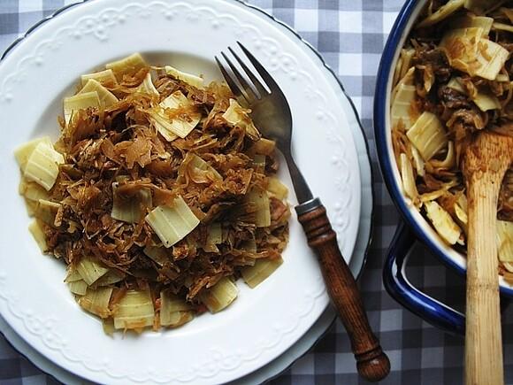Łazanki z kapustą i grzybami