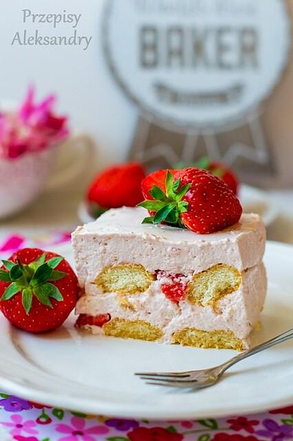 Truskawkowa pianka z mascarpone bez pieczenia