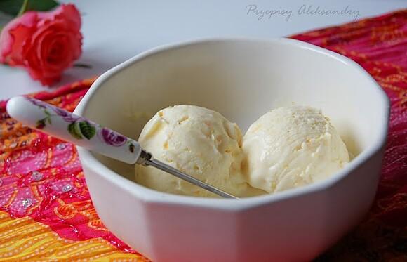 Lody sernikowo-pomarańczowe bez jajek