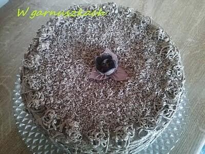 Tort z kremem kakaowo-kawowym